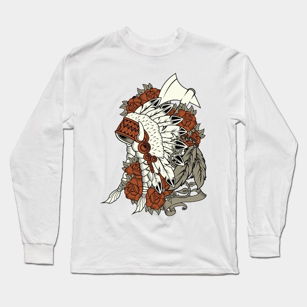 Indian Long Sleeve T-Shirt by PaunLiviu
